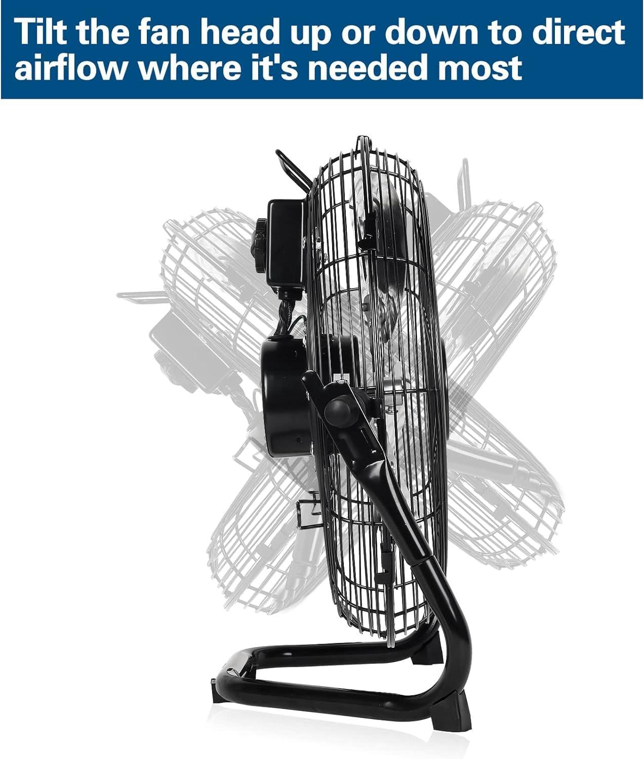 BILT HARD 13000 CFM 30″ High Velocity Drum Fan, 2-Speed Heavy Duty ...