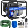 imageBILT HARD Semi Trash Pump 2 inch 158 GPM 65HP Gas Powered Water Pump 196cc 4Cycle Engine with 50 ft Discharge Hose 12 ft Suction Hose and Complete Fittings EPA Certified50ft Outlet Hose Pump