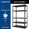 imageBILT HARD 2750LBS 48quot W x 24quot D x 72quot H Garage Shelving 5Shelf Industrial Storage Shelves Heavy Duty Metal Shelving Units with Adjustable Shelf Steel Utility Shelves Black