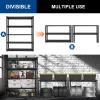 imageBILT HARD 2750LBS 48quot W x 24quot D x 72quot H Garage Shelving 5Shelf Industrial Storage Shelves Heavy Duty Metal Shelving Units with Adjustable Shelf Steel Utility Shelves Black