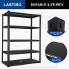 imageBILT HARD 2750LBS 48quot W x 24quot D x 72quot H Garage Shelving 5Shelf Industrial Storage Shelves Heavy Duty Metal Shelving Units with Adjustable Shelf Steel Utility Shelves Black