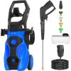 image2465 PSI 176 GPM Electric Pressure Washer 2000W Power Washer with Stainless Steel Wand 5 Spray Nozzles Builtin 09L Detergent Tank 20 Ft Hose 35 Ft Power Cord for Cars Driveway2465 Max PSI