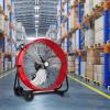 imageBILT HARD 24quot 8100 CFM High Velocity Industrial Drum Fan 3Speed Heavy Duty Metal Shop Fan for Warehouse Workshops Garage Factory and BasementRed