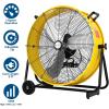 imageBILT HARD 24quot 8100 CFM High Velocity Industrial Drum Fan 3Speed Heavy Duty Metal Shop Fan for Warehouse Workshops Garage Factory and BasementYellow
