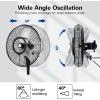 imageBILT HARD 24quot Oscillating HighVelocity Outdoor Wall Misting Fan 3Speed Patio Fans for Outside 80 Oscillation Waterproof Industrial Wall Mount Fan for Outdoor UL Listed24 inch Misting Wall Fan