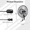 imageBILT HARD 24quot Oscillating HighVelocity Outdoor Wall Misting Fan 3Speed Patio Fans for Outside 80 Oscillation Waterproof Industrial Wall Mount Fan for Outdoor UL Listed24 inch Misting Wall Fan