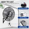 imageBILT HARD 24quot Oscillating HighVelocity Outdoor Wall Misting Fan 3Speed Patio Fans for Outside 80 Oscillation Waterproof Industrial Wall Mount Fan for Outdoor UL Listed30 inch Misting Wall Fan