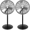 imageBILT HARD 3900 CFM 18quot High Velocity Pedestal Oscillating Fan 3Speed Heavy Duty Metal Standing Shop Fan with Aluminum Blades for Commercial Residential and Garage UL Listed 2 Pack24 inch