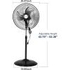 imageBILT HARD 3900 CFM 18quot High Velocity Pedestal Oscillating Fan 3Speed Heavy Duty Metal Standing Shop Fan with Aluminum Blades for Commercial Residential and Garage UL Listed 2 Pack18 inch