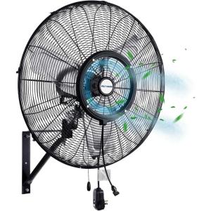imageBILT HARD 24quot Oscillating HighVelocity Outdoor Wall Misting Fan 3Speed Patio Fans for Outside 80 Oscillation Waterproof Industrial Wall Mount Fan for Outdoor UL Listed24 inch Misting Wall Fan