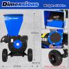 imageBILT HARD Wood Chipper with Tow Hitch  75 HP 224cc Gas Powered Shredder Towable 3 in 1 MultiFunction Heavy Duty 3quot Max Wood Diameter Capacity with Collection Bag224cc