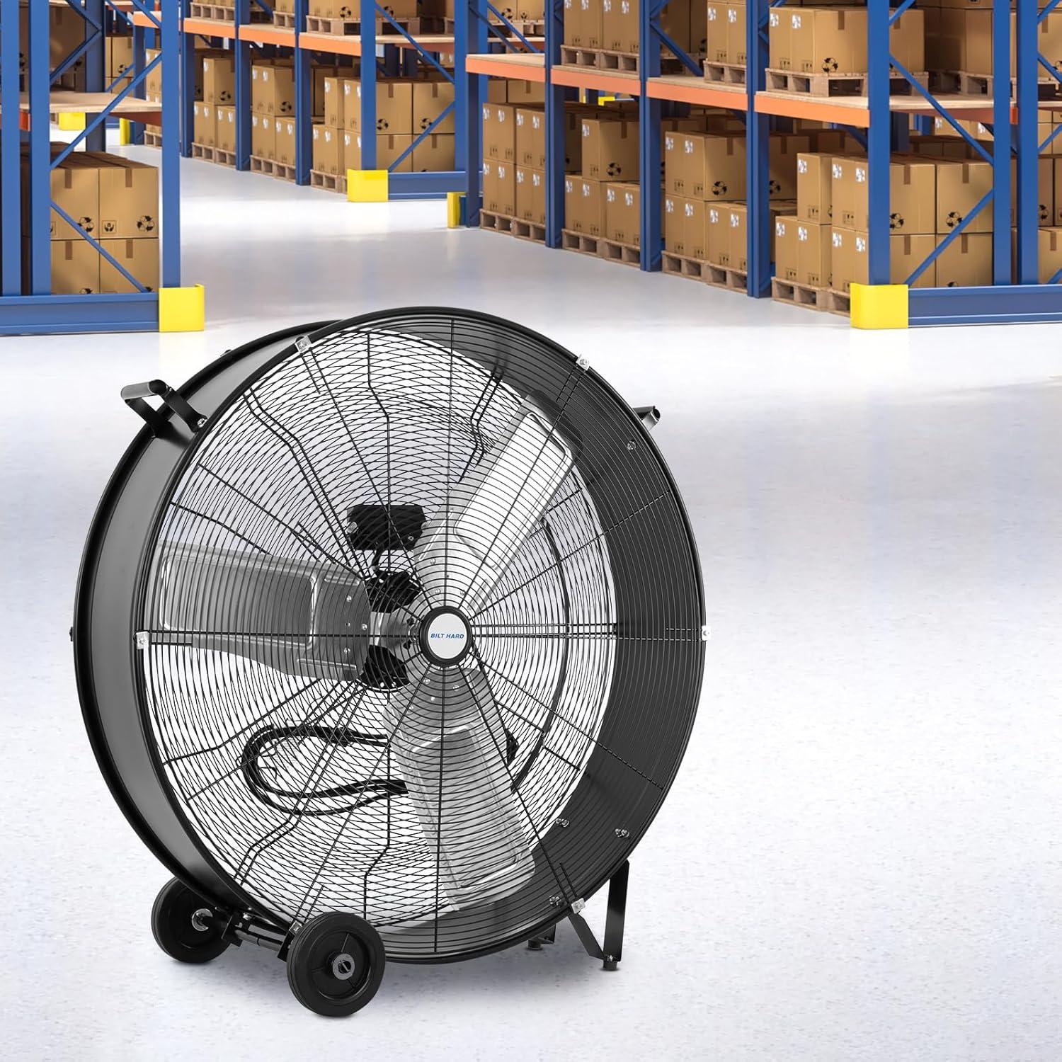 BILT HARD 34 inch 3-Speed Industrial Heavy Duty Shop Fan, 15000 CFM ...