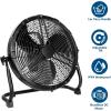 imageBILT HARD 12 Inch Battery Operated Outdoor Portable Misting Fan Rechargeable Portable Floor Fan with 15600mAh Detachable Battery for Outside12 inch Battery Fan with Misting