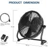 imageBILT HARD 12 Inch Battery Operated Outdoor Portable Misting Fan Rechargeable Portable Floor Fan with 15600mAh Detachable Battery for Outside12 inch Battery Fan with Misting
