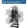 imageBILT HARD 12 Inch Battery Operated Outdoor Portable Misting Fan Rechargeable Portable Floor Fan with 15600mAh Detachable Battery for Outside12 inch Floor Fan