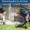 imageBILT HARD 12 Inch Battery Operated Outdoor Portable Misting Fan Rechargeable Portable Floor Fan with 15600mAh Detachable Battery for Outside16 inch Battery Fan with Misting
