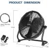 imageBILT HARD 12 Inch Battery Operated Outdoor Portable Misting Fan Rechargeable Portable Floor Fan with 15600mAh Detachable Battery for Outside16 inch Battery Fan with Misting