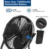 imageBILT HARD 12 Inch Battery Operated Outdoor Portable Misting Fan Rechargeable Portable Floor Fan with 15600mAh Detachable Battery for Outside16 inch Battery Fan with Misting
