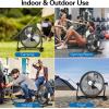 imageBILT HARD 16 Inch Rechargeable Battery Operated Outdoor Floor Fan 15600mAh Battery Powered High Velocity Portable Fan with Metal Blade USB Output for Travel Camping Backyard16 inch Rechargeable Battery Fan