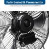 imageBILT HARD 5400 CFM 20 in Outdoor Wall Mount Fan 3Speed Waterproof Wall Fan Industrial Grade High Velocity Outdoor Fans for Patio Commercial Garage and Gazebo Use UL Listed Black20 inch