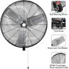 imageBILT HARD 5400 CFM 20 in Outdoor Wall Mount Fan 3Speed Waterproof Wall Fan Industrial Grade High Velocity Outdoor Fans for Patio Commercial Garage and Gazebo Use UL Listed Black24 inch