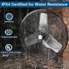 imageBILT HARD 5400 CFM 20 in Outdoor Wall Mount Fan 3Speed Waterproof Wall Fan Industrial Grade High Velocity Outdoor Fans for Patio Commercial Garage and Gazebo Use UL Listed Black24 inch
