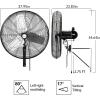 imageBILT HARD 5400 CFM 20 in Outdoor Wall Mount Fan 3Speed Waterproof Wall Fan Industrial Grade High Velocity Outdoor Fans for Patio Commercial Garage and Gazebo Use UL Listed Black24 inch