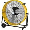 imageBILT HARD 24quot Industrial Drum Fan With DC Motor Ultra Quiet 7800 CFM Heavy Duty Tilt Metal Drum Fan for Garage Warehouse Workshops Factory and Basement UL Safety ListedYellow