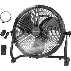 imageBILT HARD 12 Inch Battery Operated Outdoor Portable Misting Fan Rechargeable Portable Floor Fan with 15600mAh Detachable Battery for Outside16 inch Battery Fan with Misting