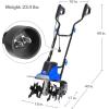 imageBILT HARD 14quot 10Amp Electric Garden Tiller  4 Steel Tines Tiller Cultivator with Foldable Handle ampamp Adjustable Wheels for Soil Cultivation Weeding Portable Gardening16 Inch  135 Amp