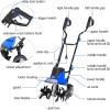 imageBILT HARD 14quot 10Amp Electric Garden Tiller  4 Steel Tines Tiller Cultivator with Foldable Handle ampamp Adjustable Wheels for Soil Cultivation Weeding Portable Gardening16 Inch  135 Amp