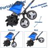 imageBILT HARD 14quot 10Amp Electric Garden Tiller  4 Steel Tines Tiller Cultivator with Foldable Handle ampamp Adjustable Wheels for Soil Cultivation Weeding Portable Gardening16 Inch  135 Amp