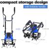 imageBILT HARD 14quot 10Amp Electric Garden Tiller  4 Steel Tines Tiller Cultivator with Foldable Handle ampamp Adjustable Wheels for Soil Cultivation Weeding Portable Gardening16 Inch  135 Amp