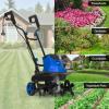 imageBILT HARD 16Inch Corded Garden Tiller Cultivator 135Amp 6 Steel Tines Tillers with Adjustable Wheels ampamp Foldable Handle 8Inch Tillling Depth Electric Rototiller for LawnYardGarden Soil Digging16Inch  135Amp