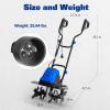 imageBILT HARD 16Inch Corded Garden Tiller Cultivator 135Amp 6 Steel Tines Tillers with Adjustable Wheels ampamp Foldable Handle 8Inch Tillling Depth Electric Rototiller for LawnYardGarden Soil Digging18 Inch  15 Amp