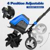 imageBILT HARD 16Inch Corded Garden Tiller Cultivator 135Amp 6 Steel Tines Tillers with Adjustable Wheels ampamp Foldable Handle 8Inch Tillling Depth Electric Rototiller for LawnYardGarden Soil Digging18 Inch  15 Amp