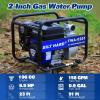 imageBILT HARD SemiTrash Water Pump 2 inch 158 GPM 7HP Gas Powered Water Transfer Pump with Water Hose Kit