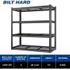 imageBILT HARD 3500 LBS 60quot W x 18quot D Garage Shelving 72quot H Heavy Duty Storage Shelves Metal Wire Utility Shelving Units with Adjustable Shelf Ideal for Garage BlackWire 46 W x 24 D