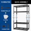 imageBILT HARD 3500 LBS 60quot W x 18quot D Garage Shelving 72quot H Heavy Duty Storage Shelves Metal Wire Utility Shelving Units with Adjustable Shelf Ideal for Garage BlackWire 46 W x 24 D