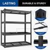 imageBILT HARD 3500 LBS 60quot W x 18quot D Garage Shelving 72quot H Heavy Duty Storage Shelves Metal Wire Utility Shelving Units with Adjustable Shelf Ideal for Garage BlackWire 46 W x 24 D