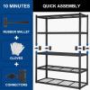 imageBILT HARD 3500 LBS 60quot W x 18quot D Garage Shelving 72quot H Heavy Duty Storage Shelves Metal Wire Utility Shelving Units with Adjustable Shelf Ideal for Garage BlackWire 60W x 24D