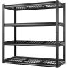 imageBILT HARD 3500 LBS 60quot W x 18quot D Garage Shelving 72quot H Heavy Duty Storage Shelves Metal Wire Utility Shelving Units with Adjustable Shelf Ideal for Garage BlackWire 46 W x 24 D