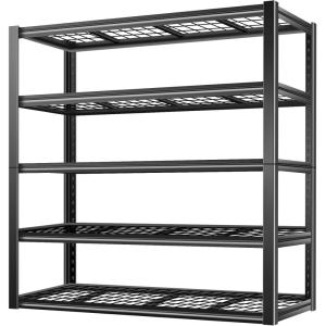 imageBILT HARD 3500 LBS 60quot W x 18quot D Garage Shelving 72quot H Heavy Duty Storage Shelves Metal Wire Utility Shelving Units with Adjustable Shelf Ideal for Garage BlackWire 60W x 24D
