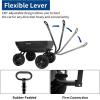 imageBILT HARD 1200 lbs Poly Garden Dump Cart with No Flat Tires Quick Release 2in1 Convertible Handle 7 Cu Ft Dump Wagon Heavy Duty for Yard Outdoor1200 Lbs with Flat Free Tires