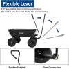 imageBILT HARD 1200 lbs Poly Garden Dump Cart with No Flat Tires Quick Release 2in1 Convertible Handle 7 Cu Ft Dump Wagon Heavy Duty for Yard Outdoor600 Lbs with Flat Free Tires
