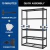 imageBILT HARD 3500 LBS 60quot W x 18quot D Garage Shelving 72quot H Heavy Duty Storage Shelves Metal Wire Utility Shelving Units with Adjustable Shelf Ideal for Garage BlackWire 36W x 18D