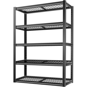 imageBILT HARD 3500 LBS 60quot W x 18quot D Garage Shelving 72quot H Heavy Duty Storage Shelves Metal Wire Utility Shelving Units with Adjustable Shelf Ideal for Garage BlackWire 36W x 18D