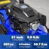 imageBILT HARD 20 Push Gas Lawn Mower 144cc 4Cycle OHV Engine Walk Behind Lawnmower Side Discharge with 8Position Adjustable Cutting Heights for Lawn Yard and Garden21 Inch  Hand Push