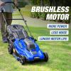 imageBILT HARD 40V 17quot Brushless Cordless Lawn Mower 2in1 Electric Lawn Mower Push Lawnmower with 6Position Height Adjustment 2 x 40Ah Batteries ampamp Dual Charger Included17 2 x 40Ah