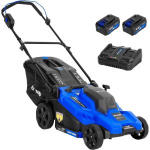 imageBILT HARD 40V 17quot Brushless Cordless Lawn Mower 2in1 Electric Lawn Mower Push Lawnmower with 6Position Height Adjustment 2 x 40Ah Batteries ampamp Dual Charger Included17 2 x 40Ah